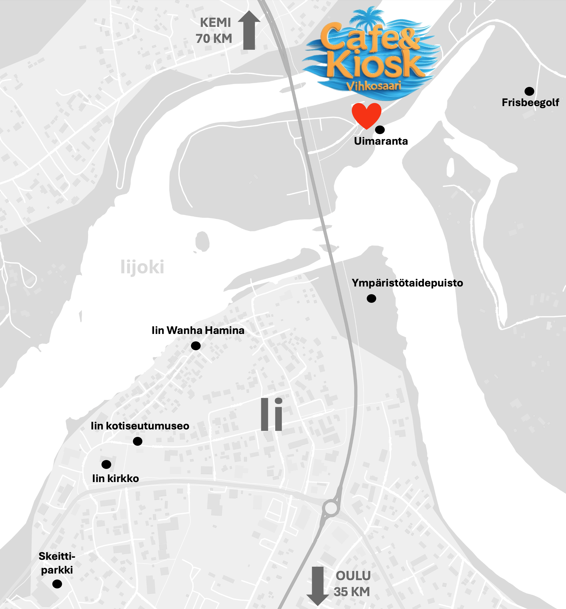 Vihkosaari kartta - Map - Karta